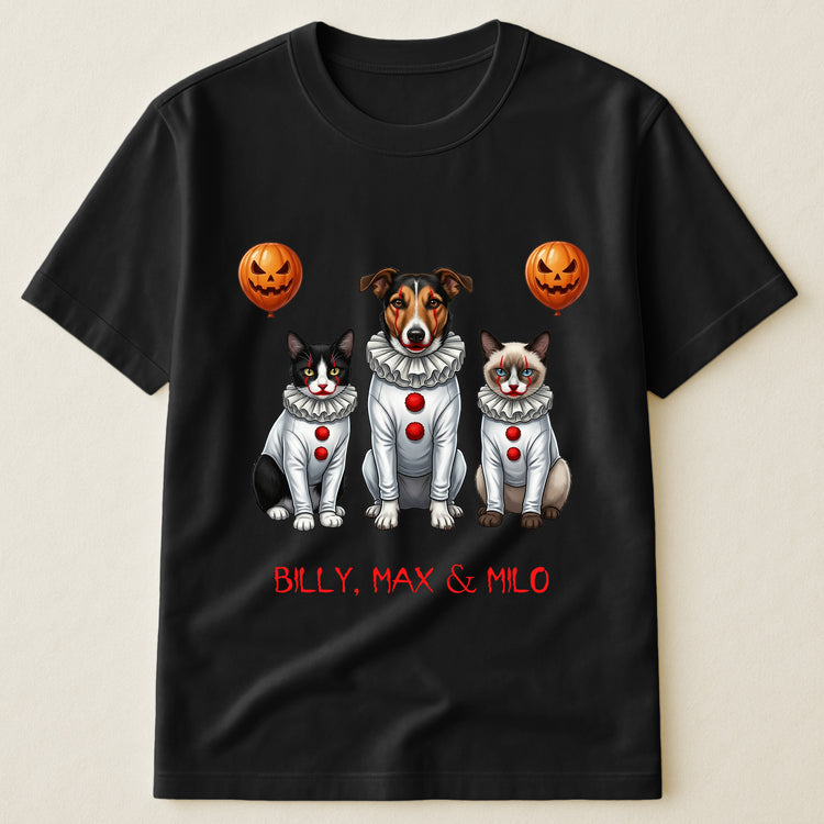 Custom-Pet-Photo-Creepy-Clown-Personalized-Shirt-3