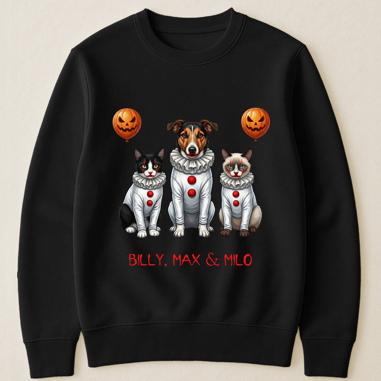 Custom-Pet-Photo-Creepy-Clown-Personalized-Shirt-5