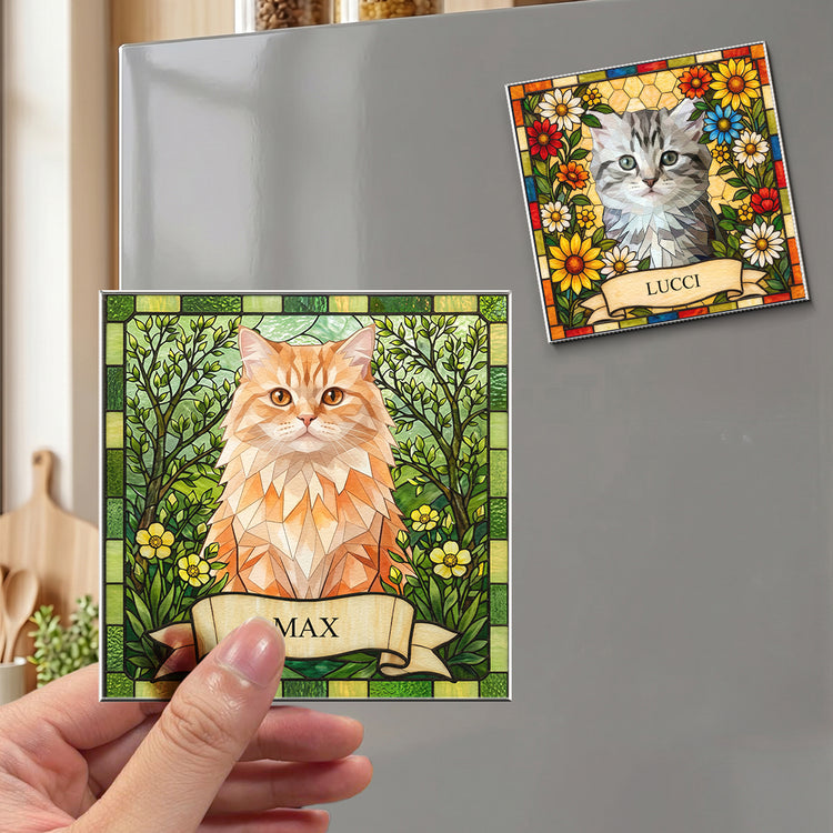 Custom-Pet-Photo-Stained-Glass-Style-Art-Pet-Lovers-Pet-Loss-Gifts-Personalized-Magnet-3