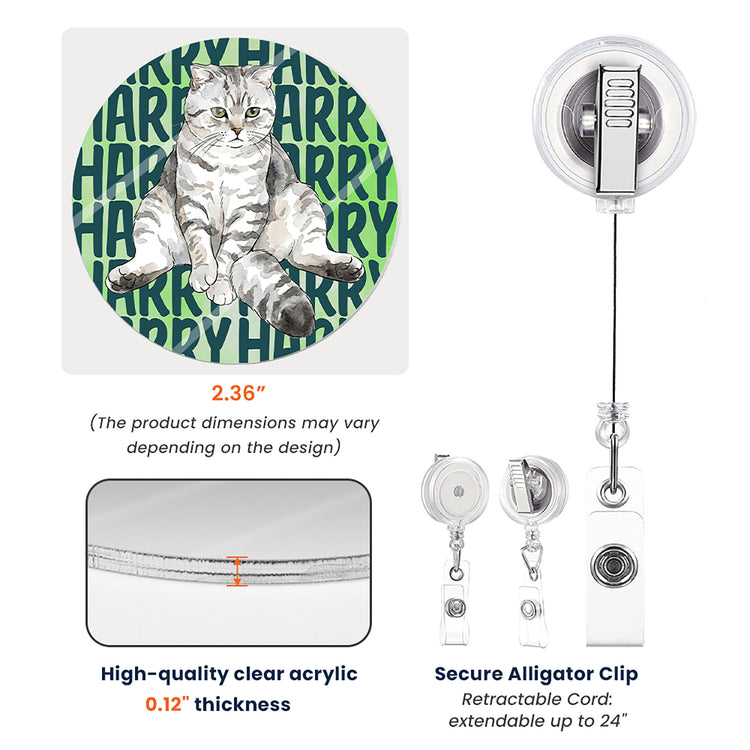 Custom-Pet-Photo-Watercolor-Art-Colorful-Name-Personalized-Badge-Reel-9