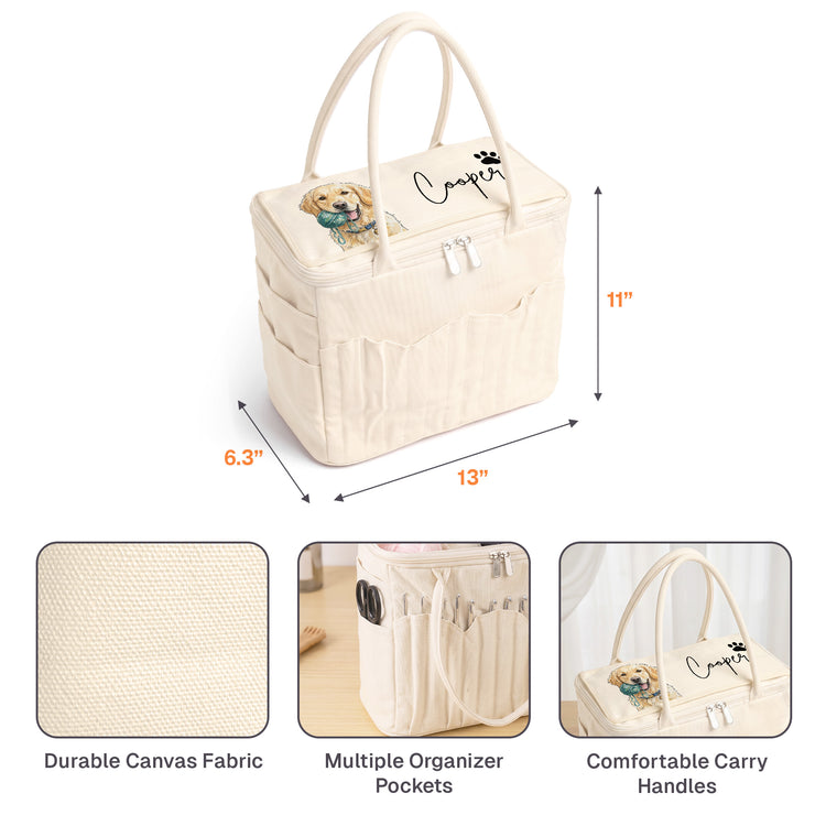 Custom-Pet-Photo-Watercolor-Art-Gift-For-Knitter-Personalized-Knitting-Bag-6