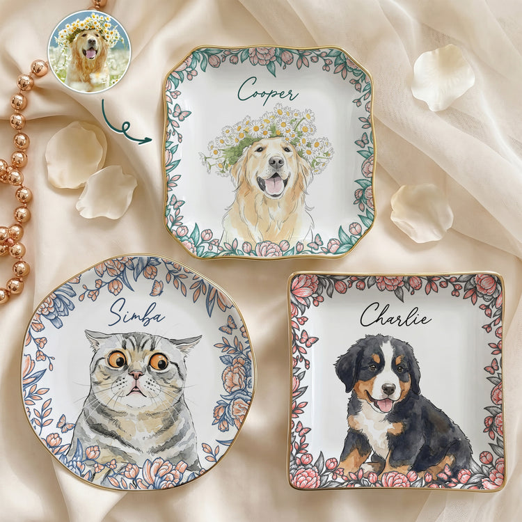 Custom-Pet-Photo-Watercolor-New-Version-Gifts-For-Dog-Mom-Cat-Mom-Personalized-Jewelry-Dish-1