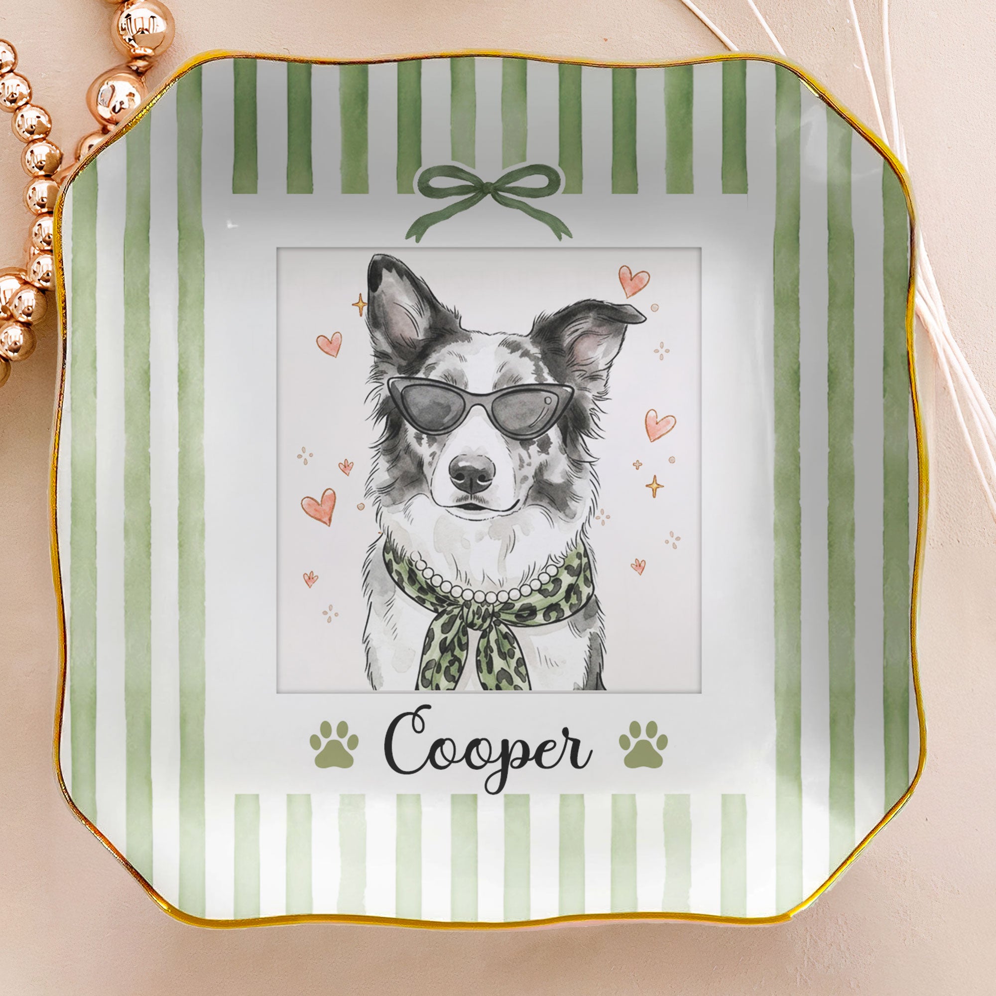 Custom-Pet-Photo-Watercolor-Striped-Pattern-Personalized-Jewelry-Dish-3