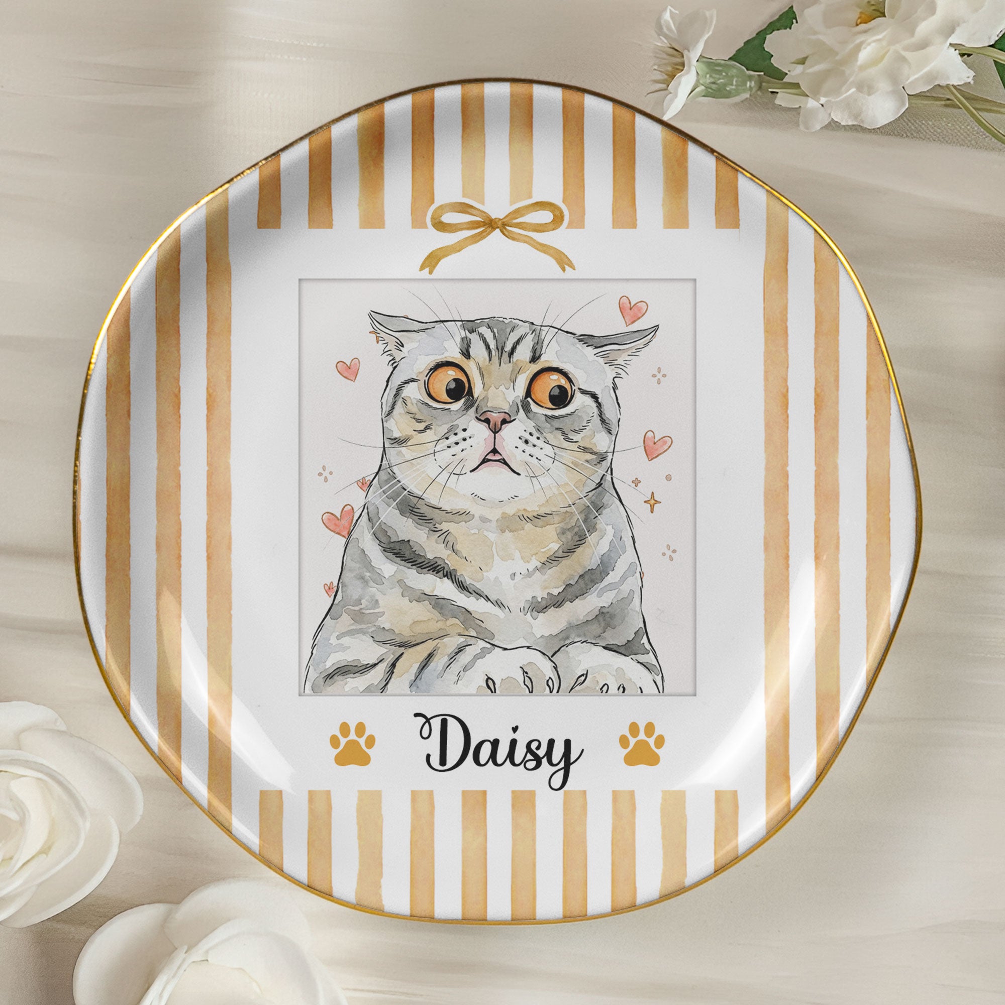 Custom-Pet-Photo-Watercolor-Striped-Pattern-Personalized-Jewelry-Dish-4