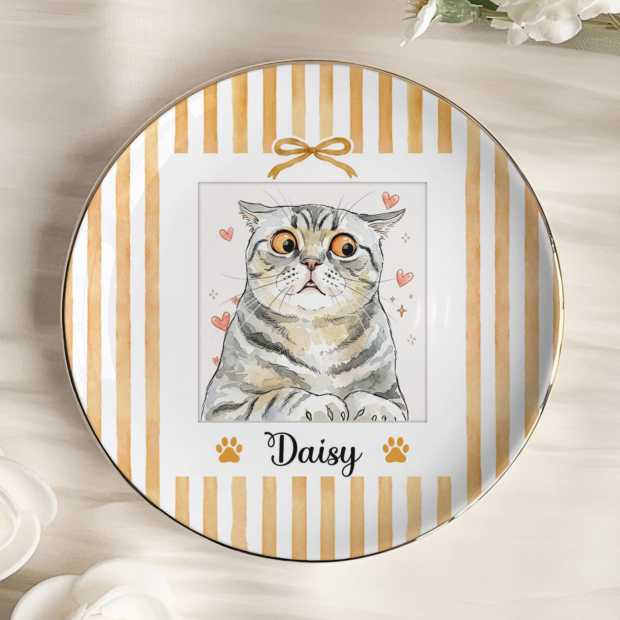 Custom-Pet-Photo-Watercolor-Striped-Pattern-Personalized-Jewelry-Dish-5