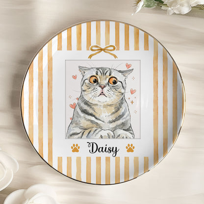 Custom-Pet-Photo-Watercolor-Striped-Pattern-Personalized-Jewelry-Dish-5
