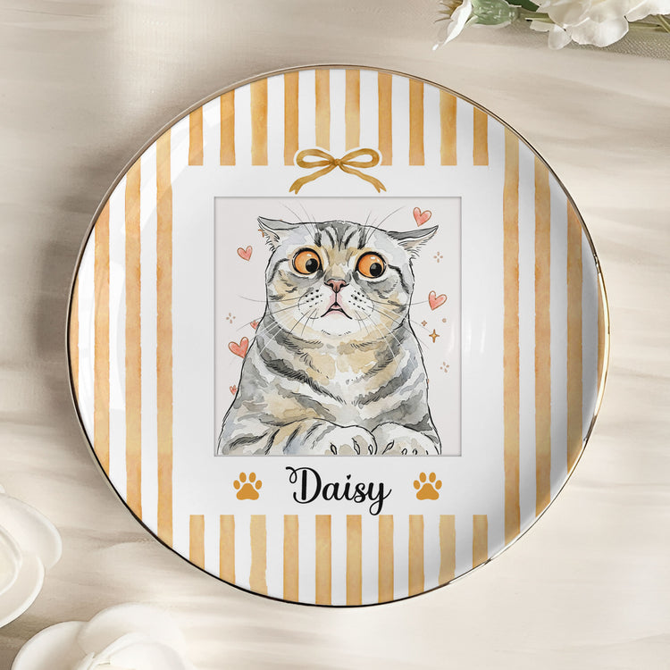 Custom-Pet-Photo-Watercolor-Striped-Pattern-Personalized-Jewelry-Dish-5