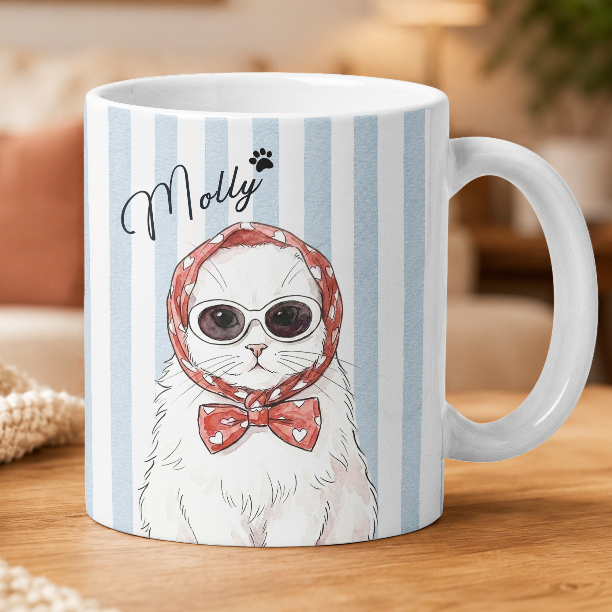 Custom-Pet-Photo-Watercolor-Striped-Patterns-New-Version-Pet-Lovers-Gifts-Personalized-Mug-1