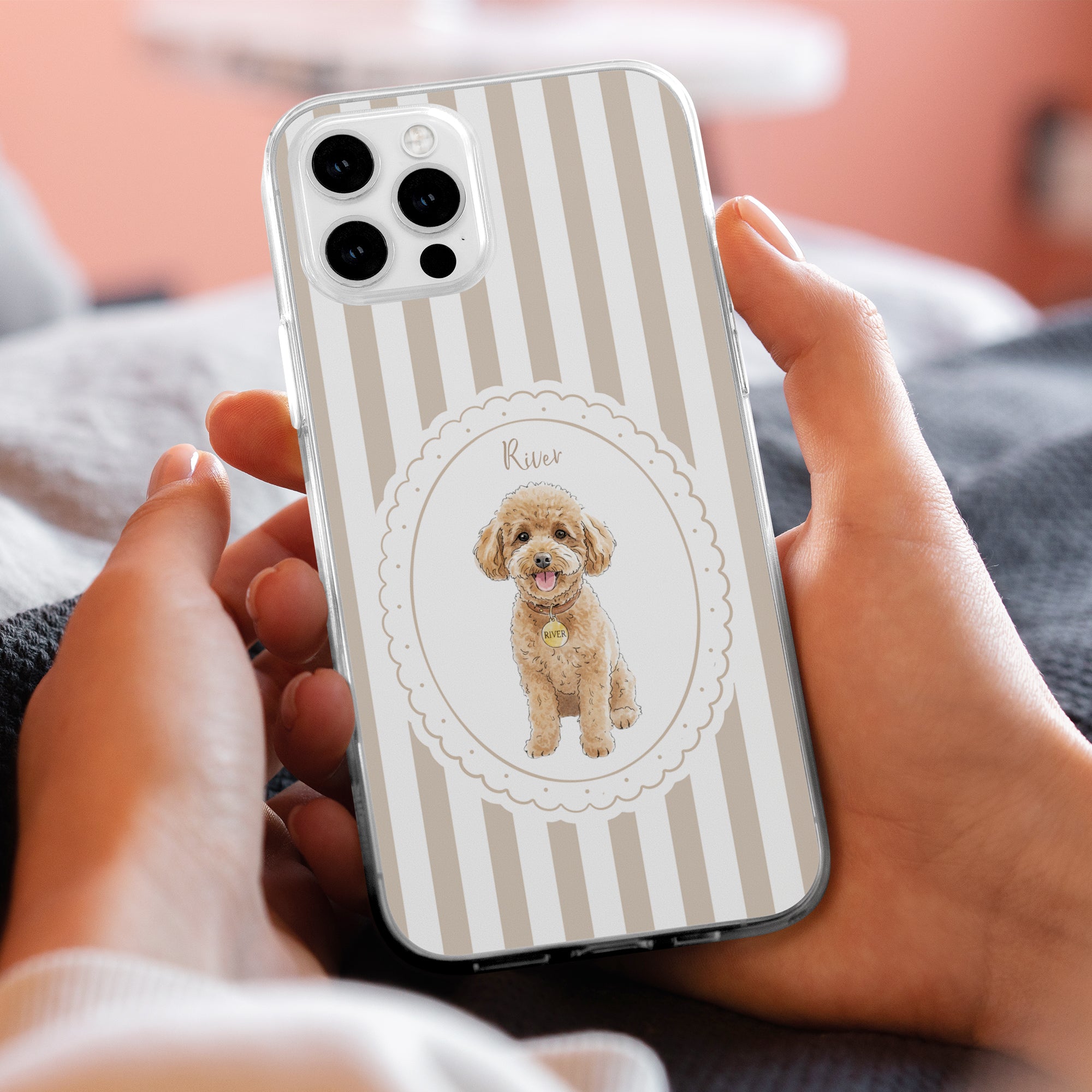 Custom-Pet-Portrai-Watercolor-Striped-Pattern-Personalized-Phone-Case-2
