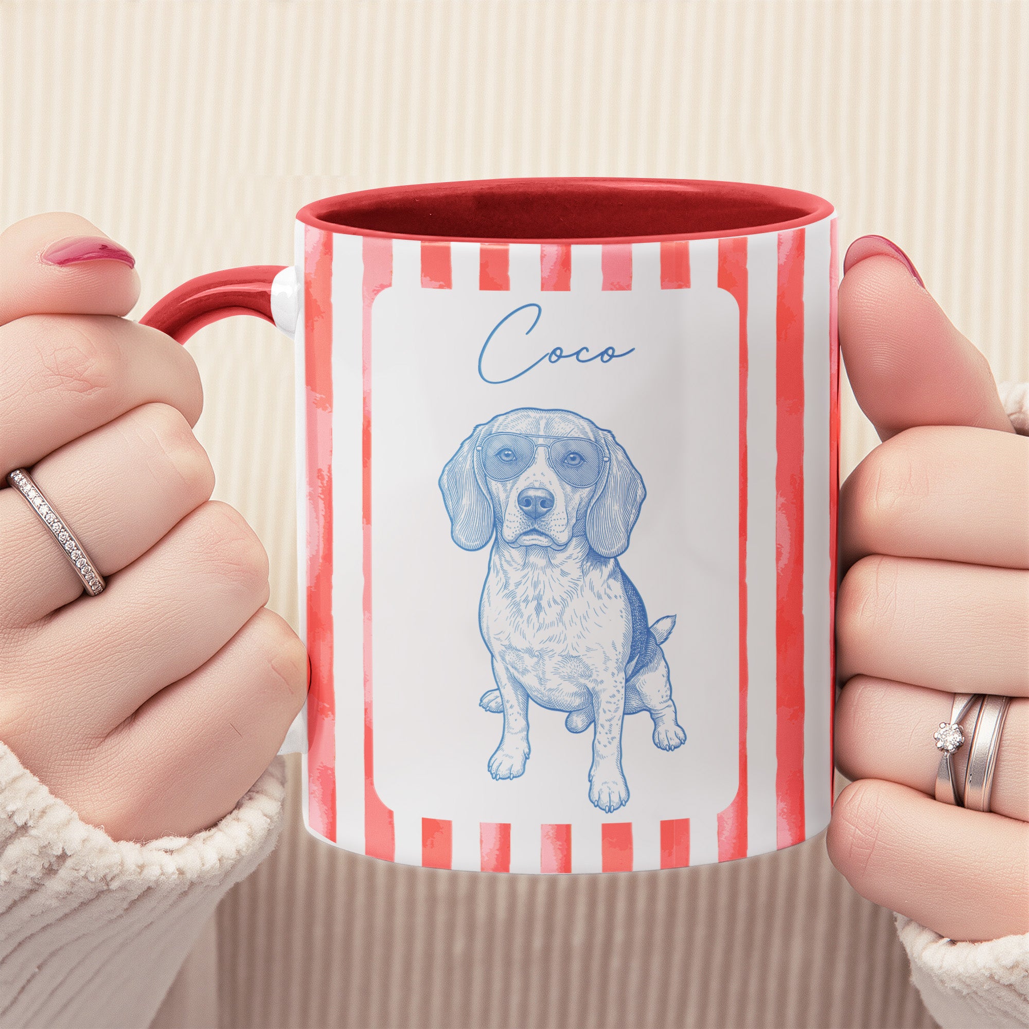 Custom-Pet-Portraied-Sketch-Line-Art-Striped-Pattern-Personalized-Mug-2