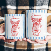 Custom-Pet-Portraied-Sketch-Line-Art-Striped-Pattern-Personalized-Mug-3