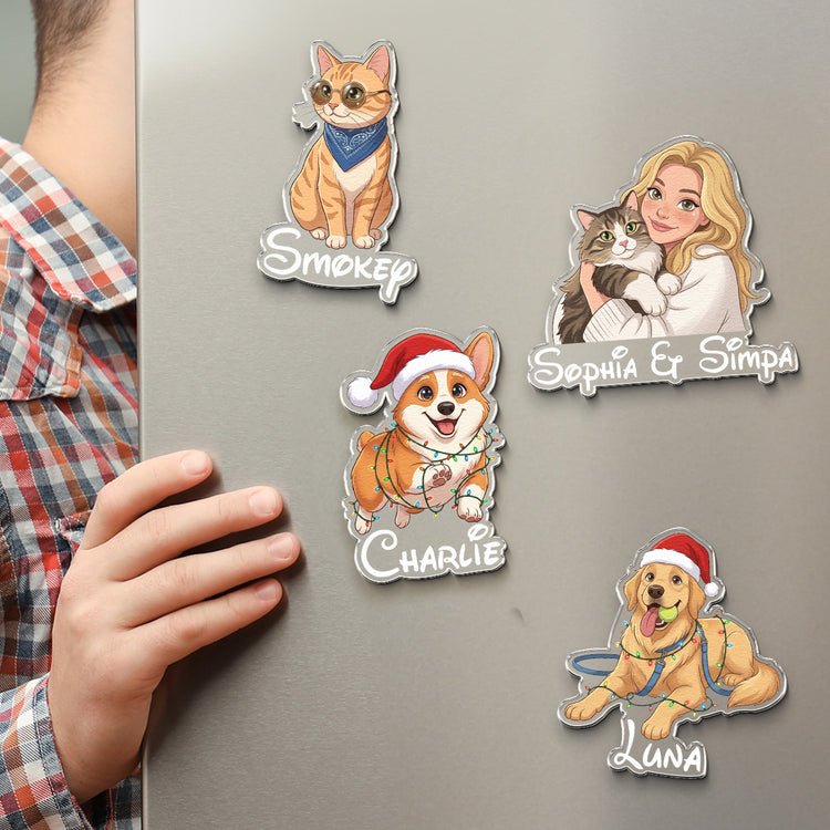 Custom-Pet-Portrait-Cartoon-Art-Gift-For-Pet-Lovers--Personalized-Magnet-3