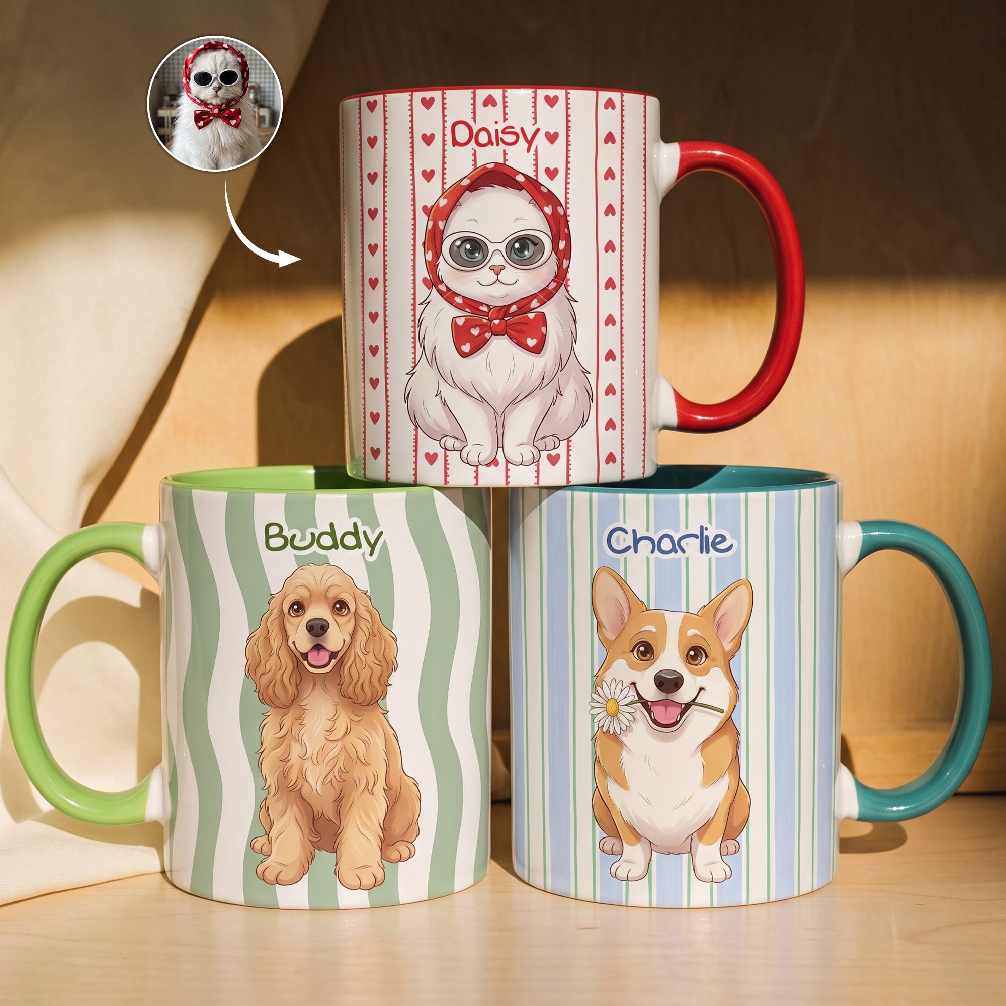 Custom-Pet-Portrait-Cartoon-Style-Art-Gift-For-Pet-Lovers-Personalized-Mug-1
