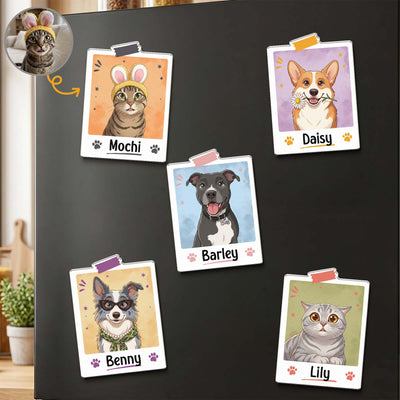 Custom Pet Portrait Cartoon Style Colorful - Personalized Magnet