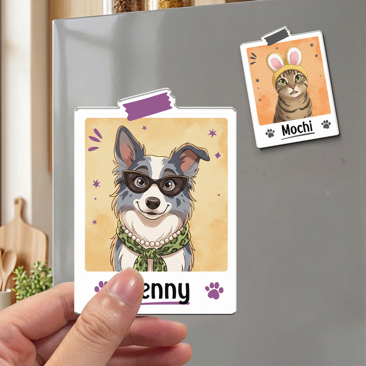 Custom-Pet-Portrait-Cartoon-Style-Colorful-Personalized-Magnet-4