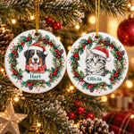 Custom-Pet-Portrait-Christmas-Watercolor-Art-Personalized-Ornament-2