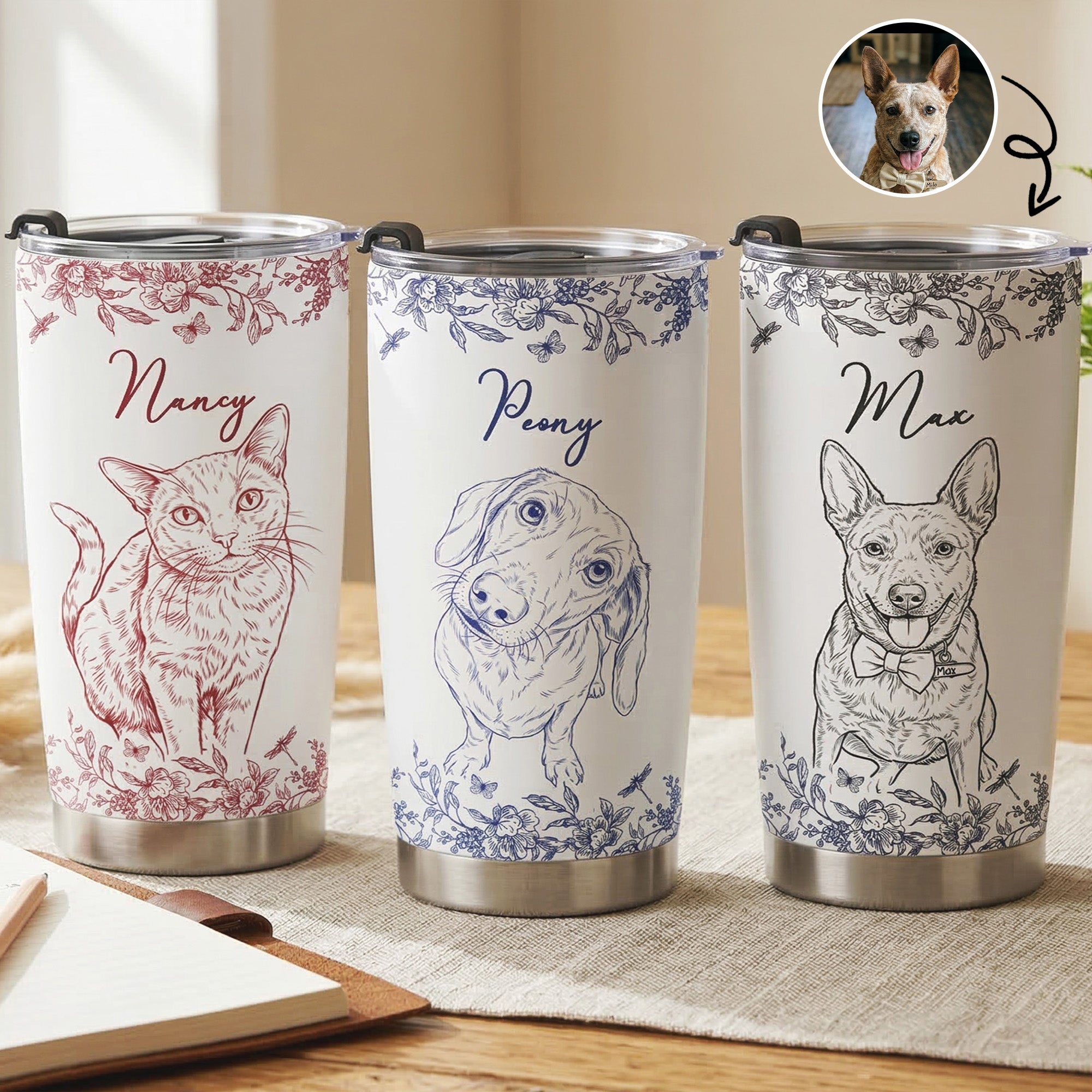 Custom-Pet-Portrait-Cup-Gift-For-Dog-Lover-Cat-Lover-Personalized-Tumbler-Cup-1