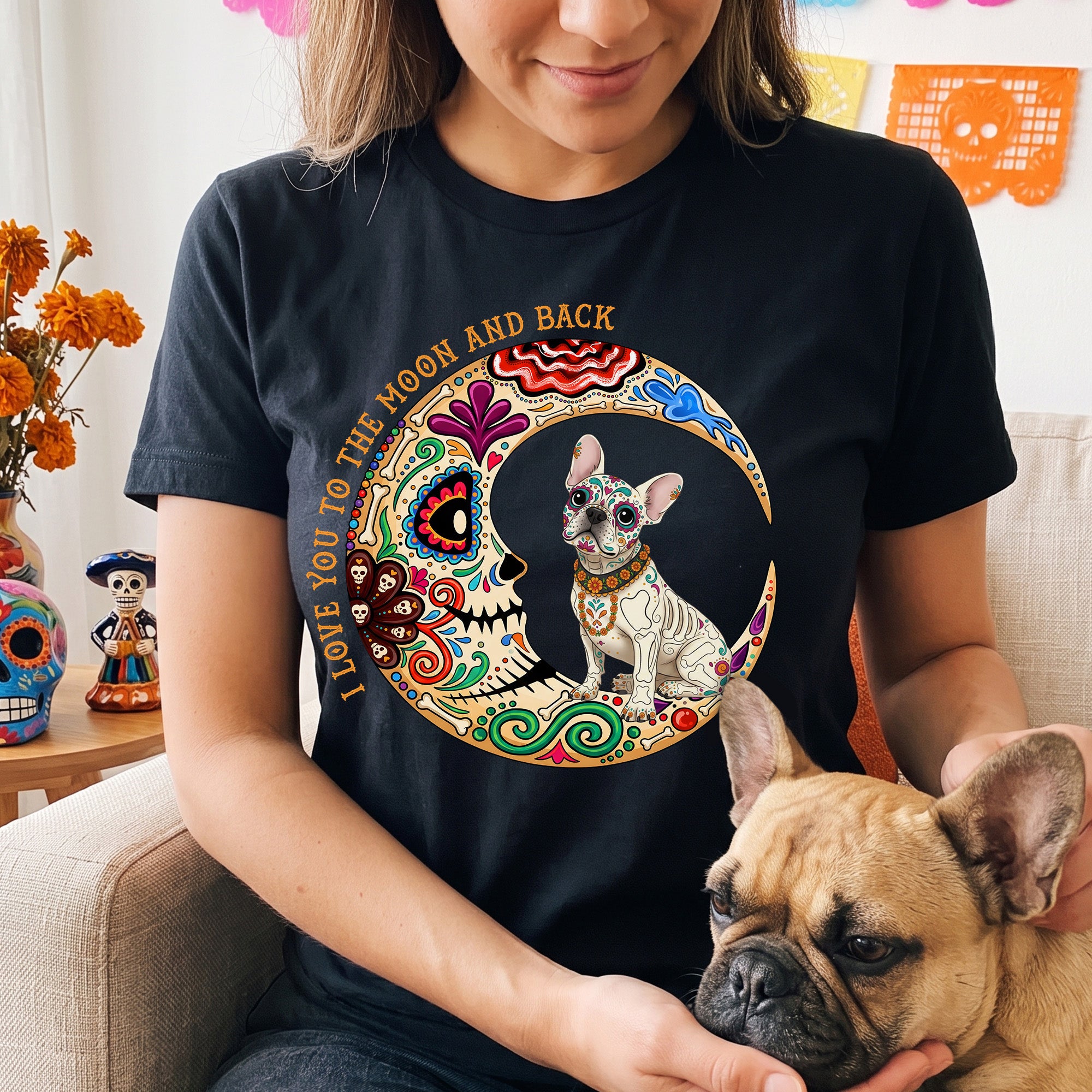Custom-Pet-Portrait-Day-Of-The-Dead-Día-De-Los-Muertos-Moon-Personalized-Shirt-1