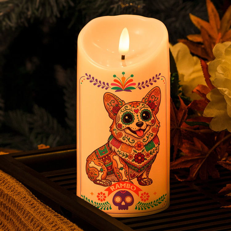 Custom-Pet-Portrait-Day-Of-The-Dead-Mexican-Hispanic-Style--Personalized-Candles-2