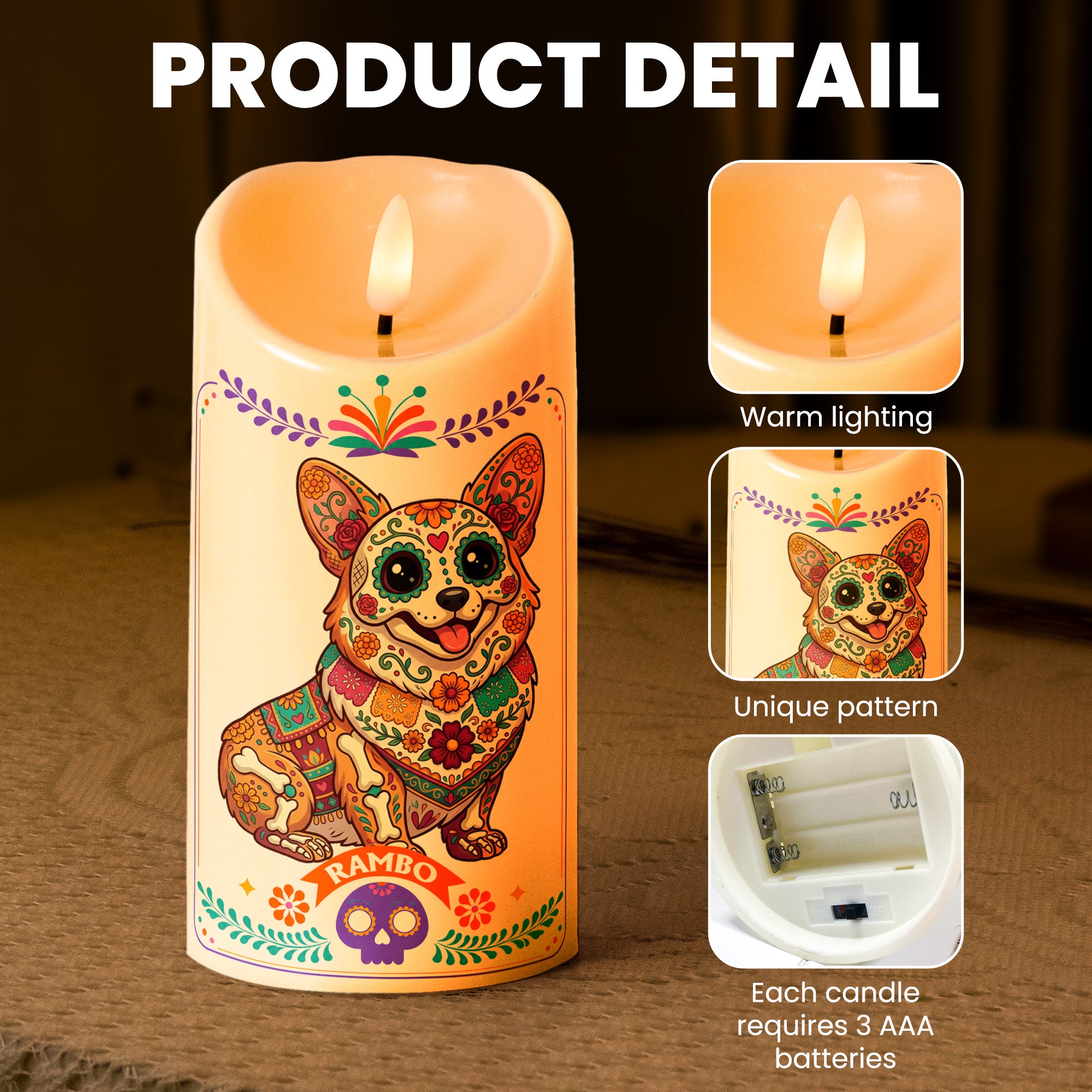 Custom-Pet-Portrait-Day-Of-The-Dead-Mexican-Hispanic-Style--Personalized-Candles-5