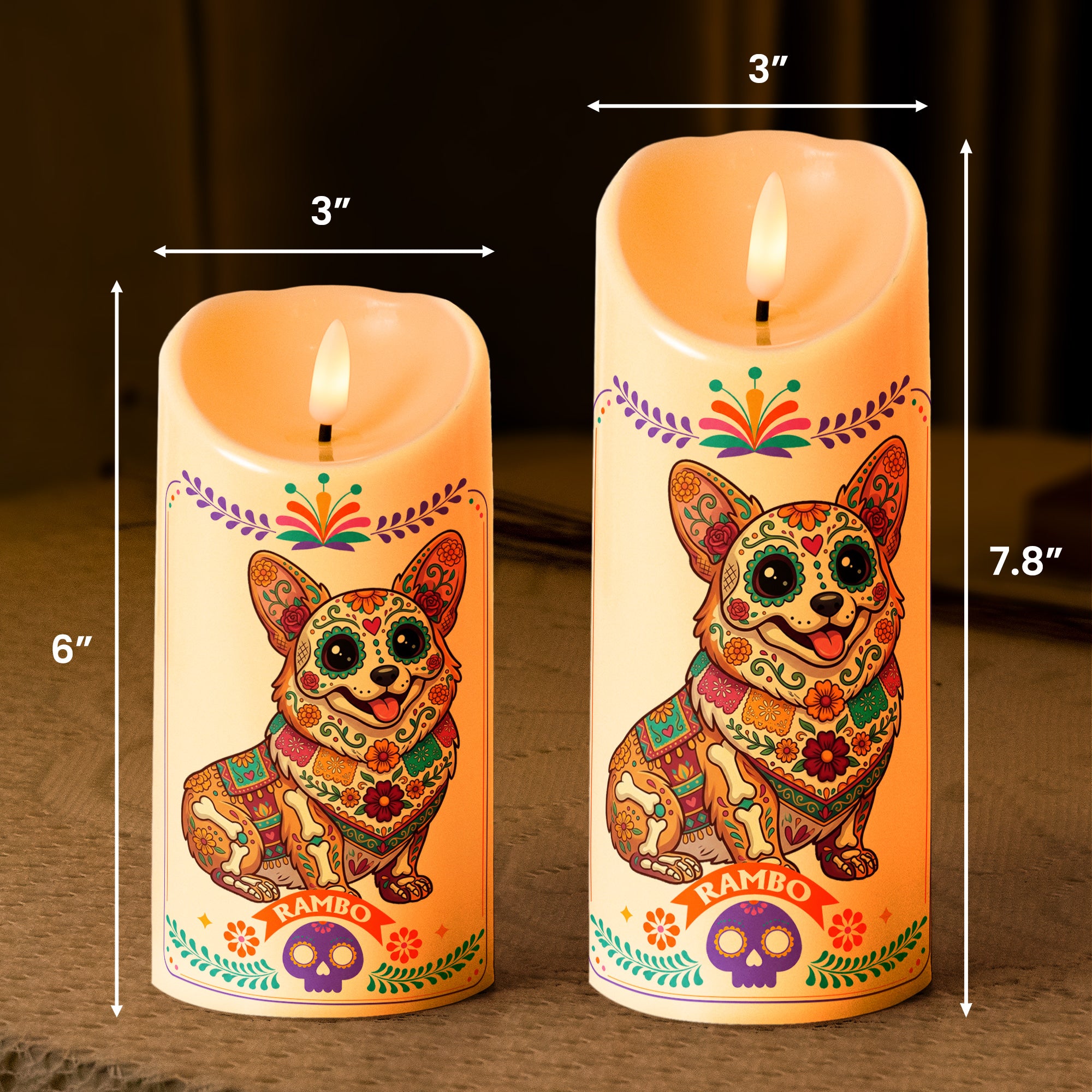 Custom-Pet-Portrait-Day-Of-The-Dead-Mexican-Hispanic-Style--Personalized-Candles-6