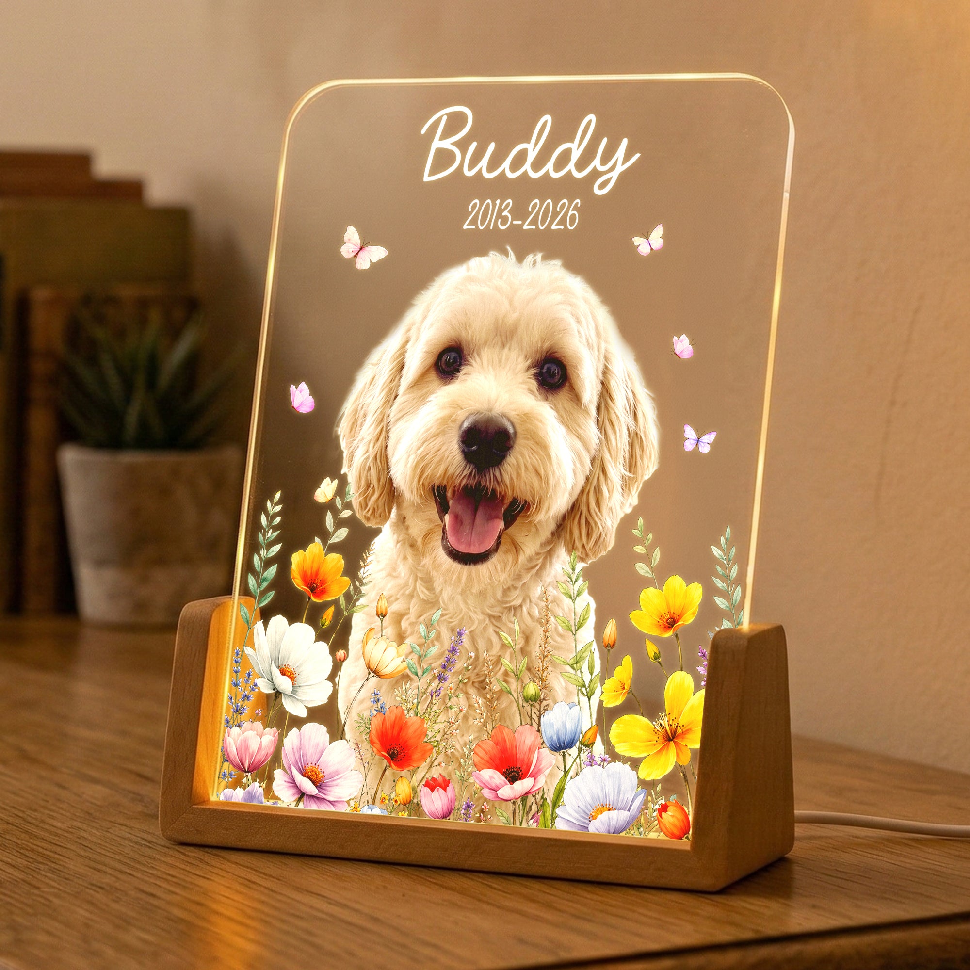 Custom-Pet-Portrait-Floral-Memorial-Gift-For-Pet-Owners-Personalized-Night-Light-4