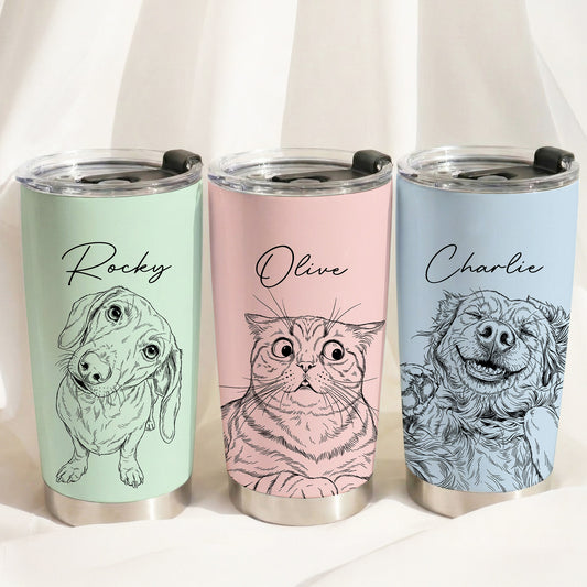 Custom-Pet-Portrait-Gift-For-Dog-Lover-Cat-Lover-Personalized-Tumbler-Cup-1