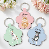 Custom-Pet-Portrait-Gift-For-Dog-Lover-Cat-Lover-Watercolor-Personalized-Keychain-2