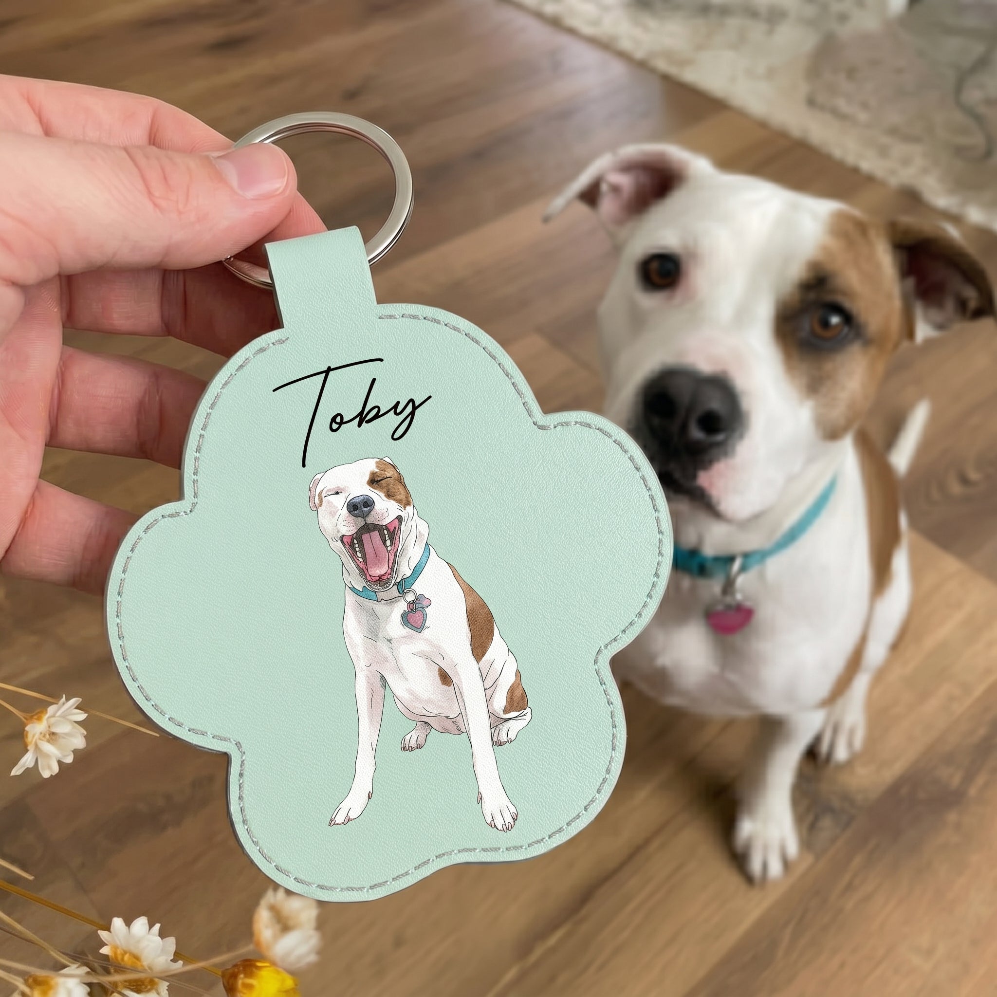 Custom-Pet-Portrait-Gift-For-Dog-Lover-Cat-Lover-Watercolor-Personalized-Keychain-4
