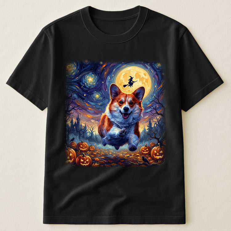 Custom-Pet-Portrait-Halloween-Van-Gogh-Art-Personalized-Shirt-2