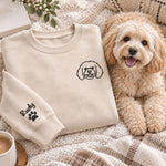 Custom Pet Portrait Line Art Embroidered Shirt - Personalized Shirt
