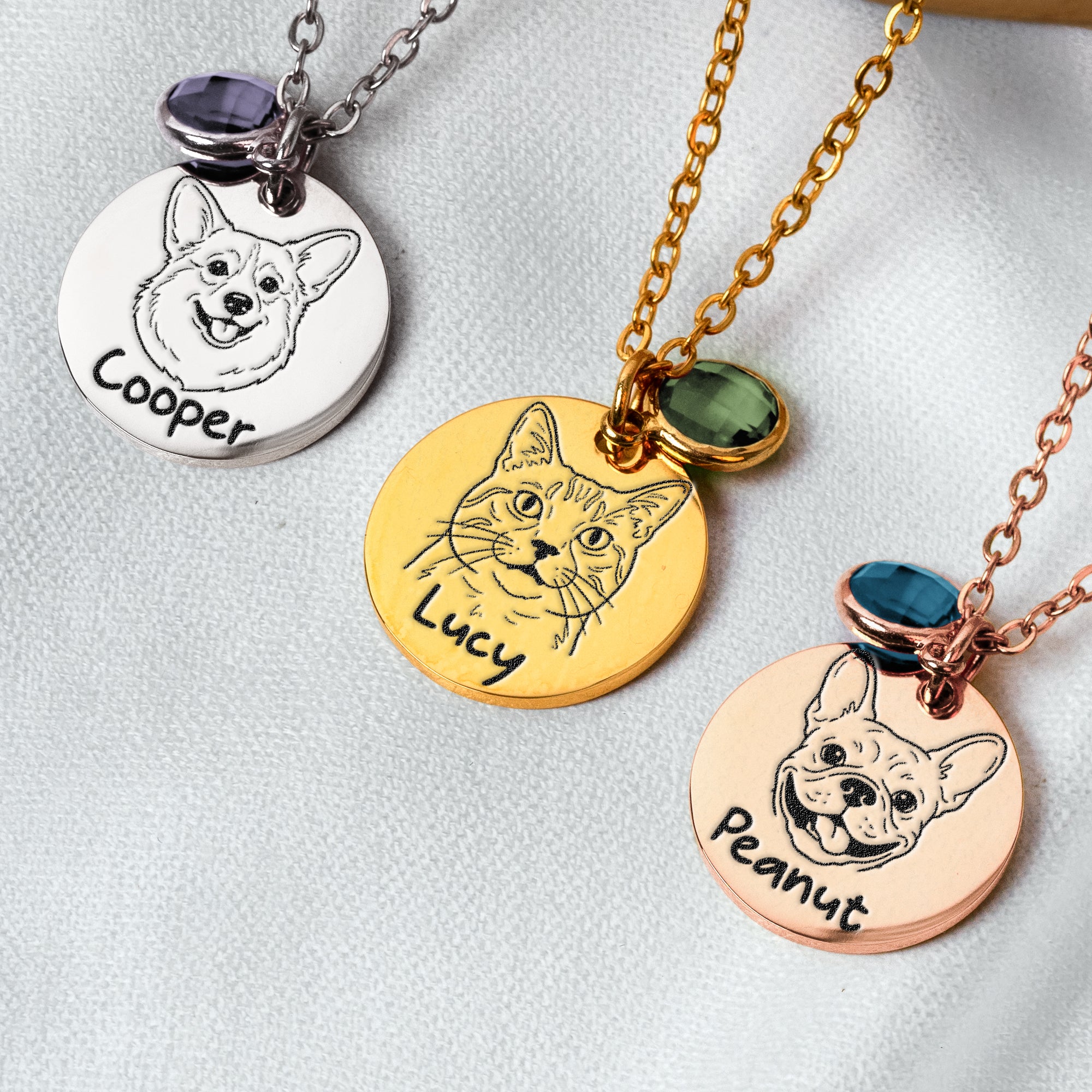 Custom-Pet-Portrait-Line-Art-Memorial-Gift-For-Dog-Mom-Cat-Mom-Personalized-Necklace-1