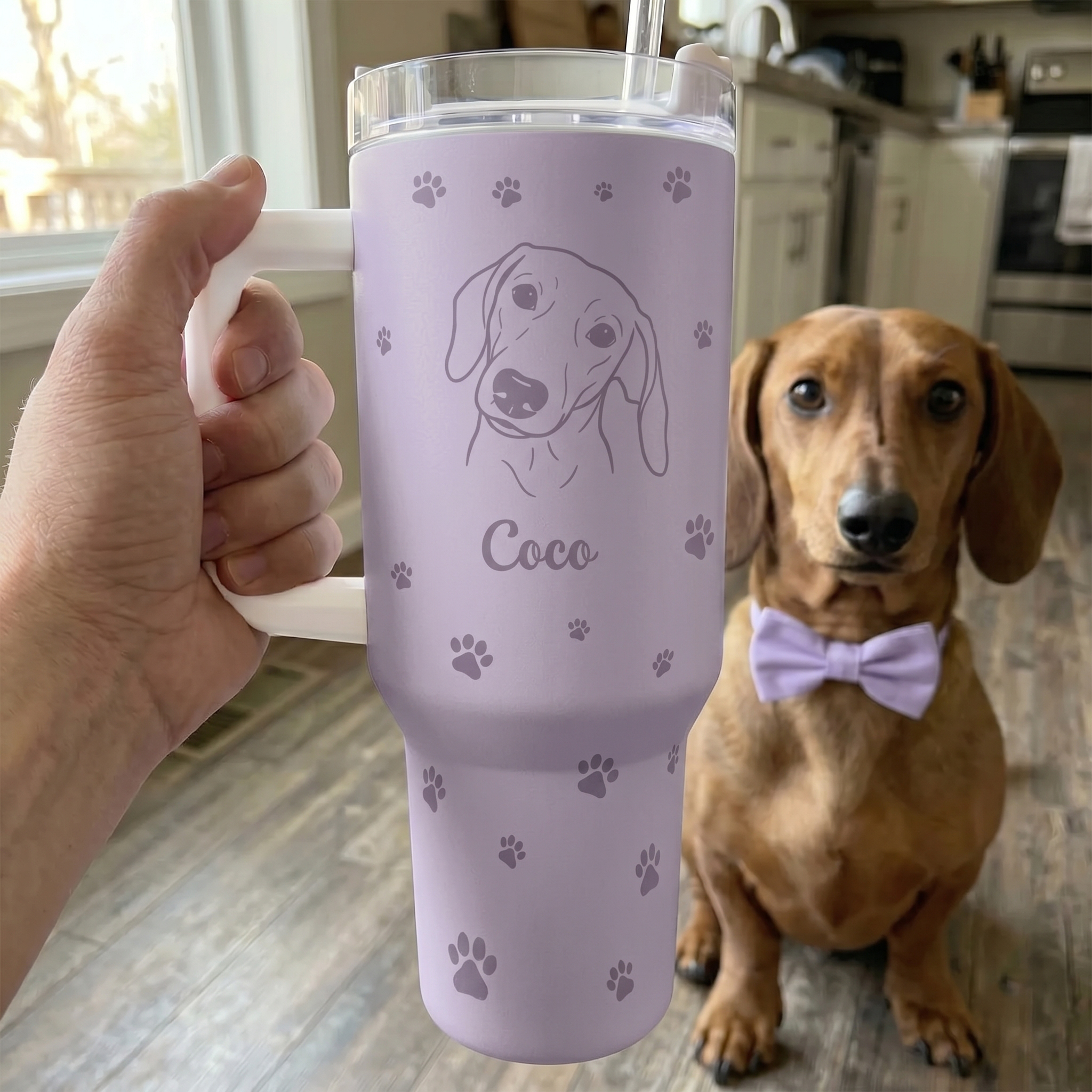 Custom-Pet-Portrait-Line-Art-New-Version-For-Dog-Mom-Cat-Mom-Personalized-40oz-Tumbler-2