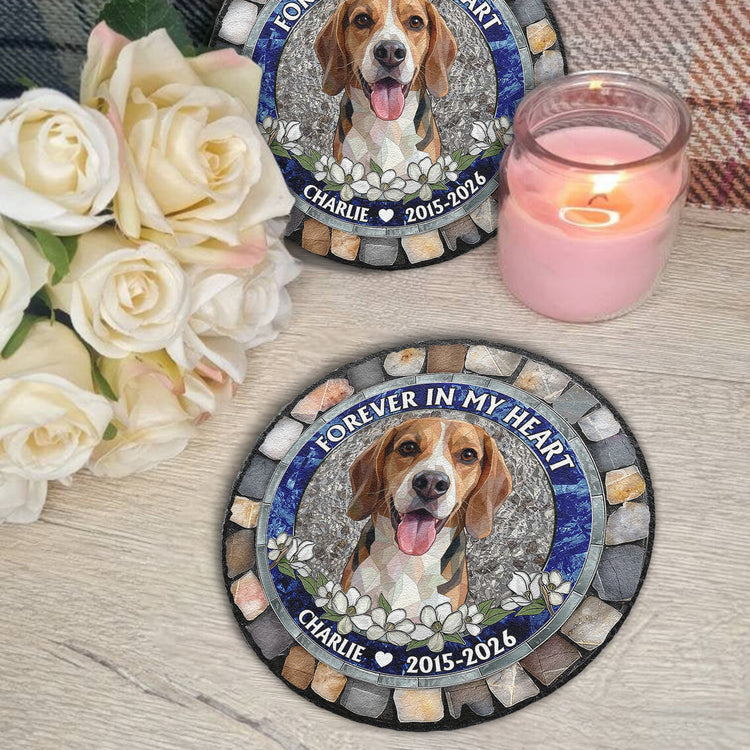 Custom-Pet-Portrait-Memorial-Gift-Forever-In-My-Heart-Stained-Glass-Style-Personalized-Garden-Stone-3