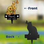Custom-Pet Portrait Memorial Stained Glass Sunflower - Personalized Garden Stake 3