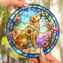 Custom-Pet-Portrait-Memorial-Sunflower-Personalized-Window-Hanging-Suncatcher-2