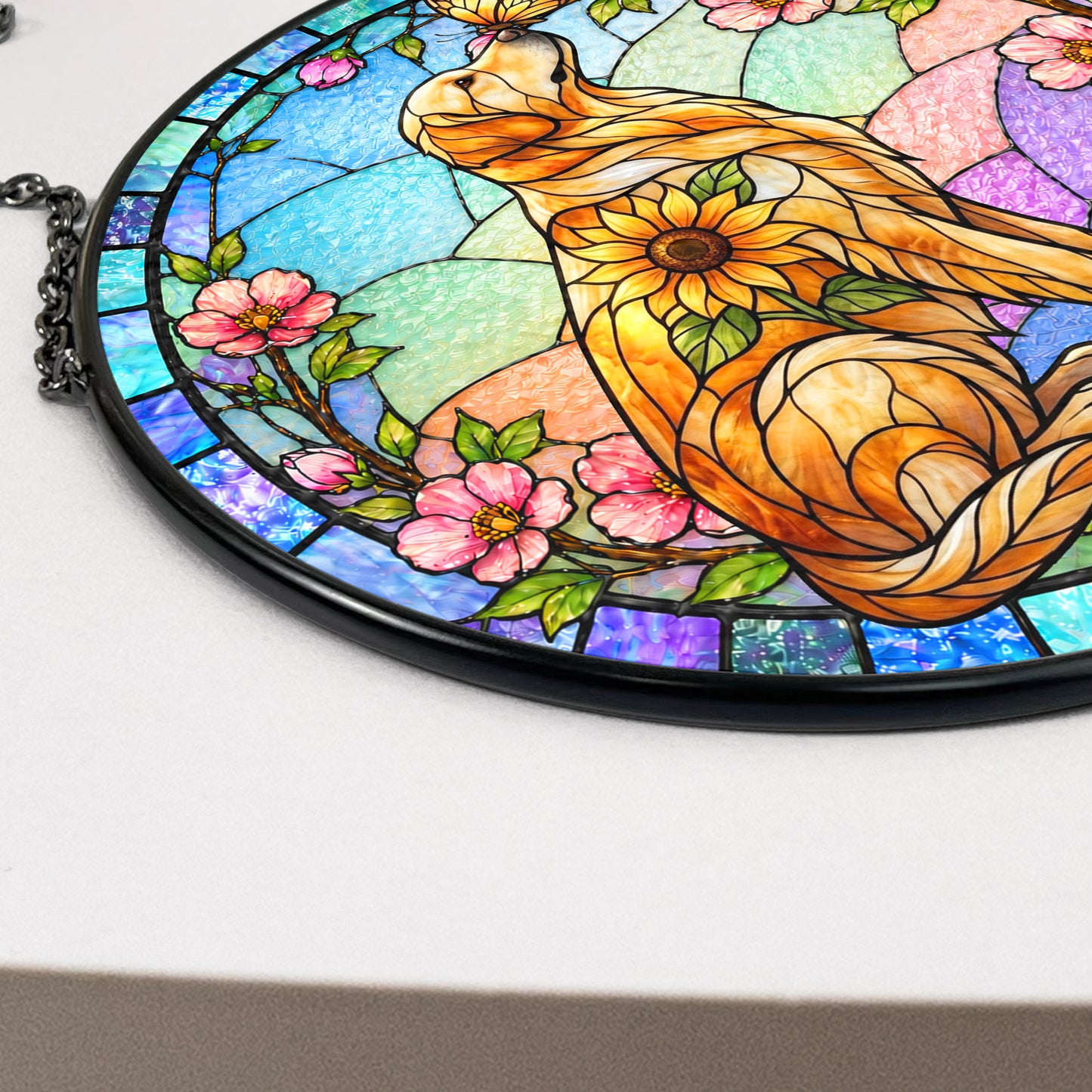 Custom-Pet-Portrait-Memorial-Sunflower-Personalized-Window-Hanging-Suncatcher-5