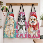 Custom-Pet-Portrait-&-Name-Watercolor-Style-Kitchen-Apron-For-Her-Personalized-Apron-1