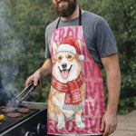 Custom-Pet-Portrait-&-Name-Watercolor-Style-Kitchen-Apron-For-Her-Personalized-Apron-5