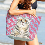 Custom-Pet-Portrait-&-Name-Watercolor-Style-Personalized-Beach-Bag-6