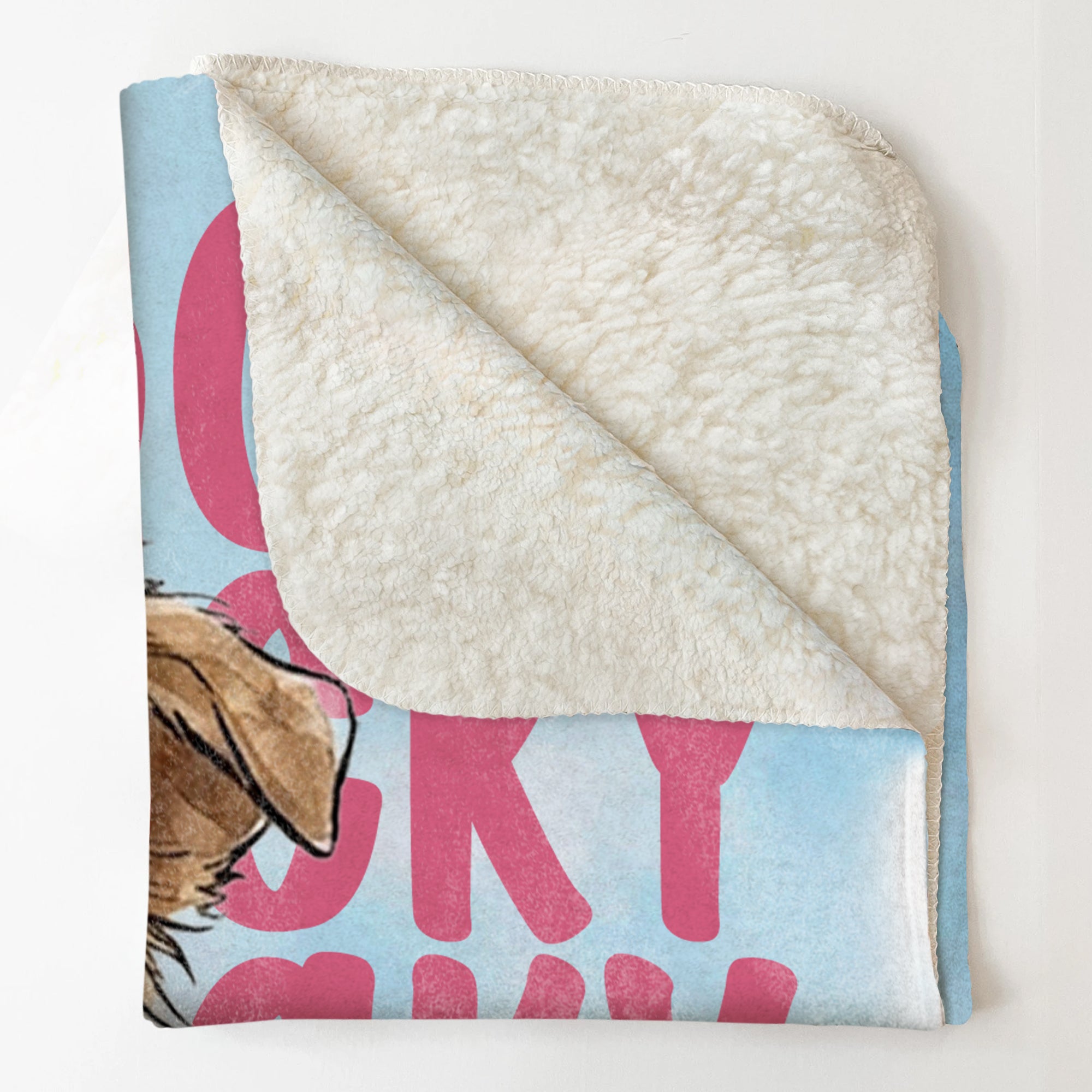 Custom-Pet-Portrait-&-Name-Watercolor-Style-Personalized-Blanket-4