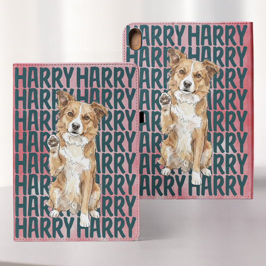 Custom-Pet-Portrait-&-Name-Watercolor-Style-Personalized-Ipad-Case-2