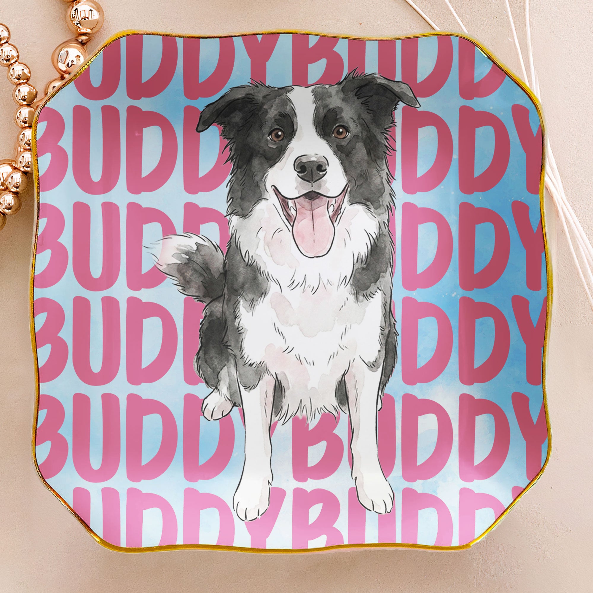 Custom-Pet-Portrait-&-Name-Watercolor-Style-Personalized-Jewelry-Dish-7