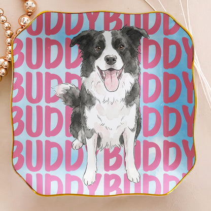 Custom-Pet-Portrait-&-Name-Watercolor-Style-Personalized-Jewelry-Dish-7