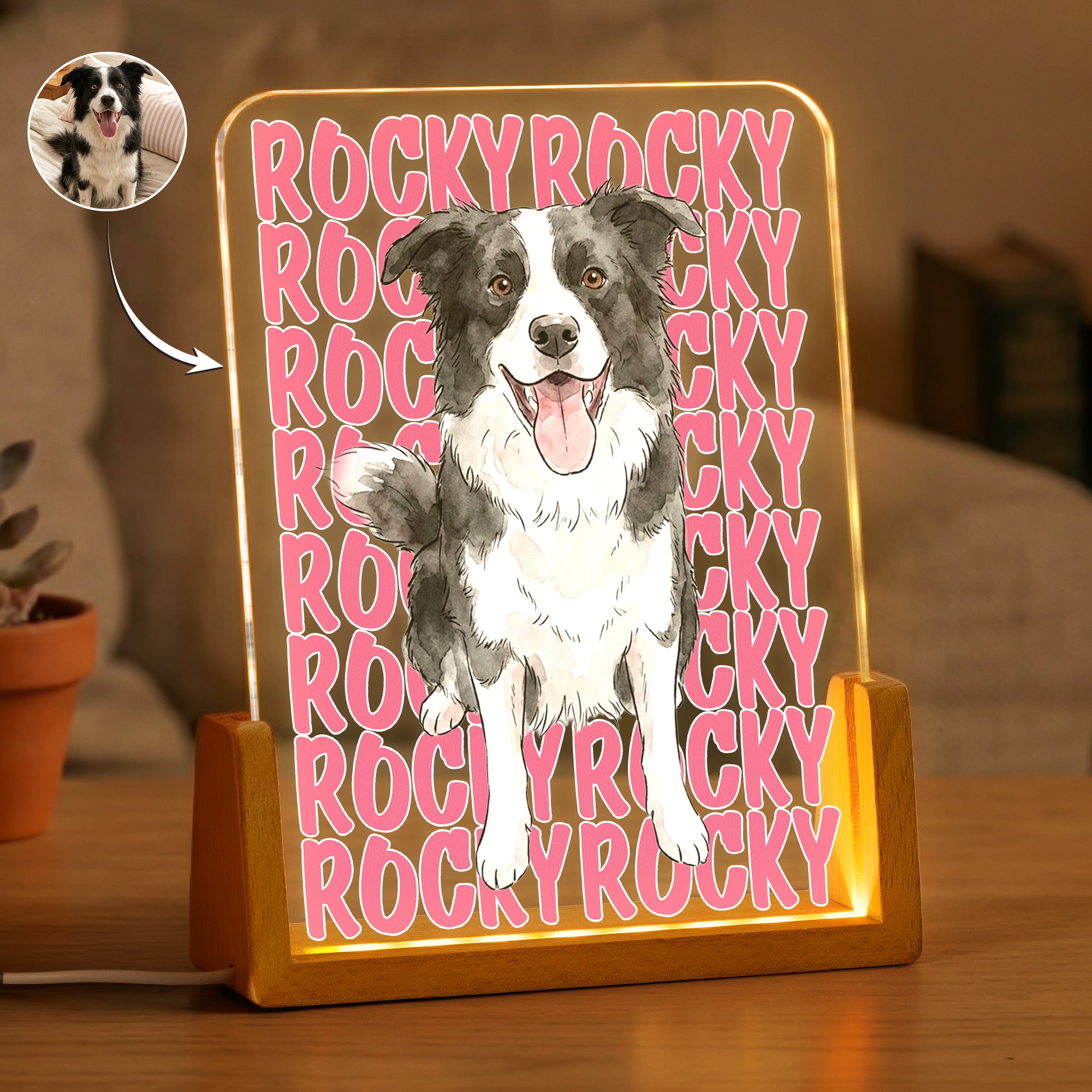 Custom-Pet-Portrait-&-Name-Watercolor-Style-Personalized-Night-Light-1