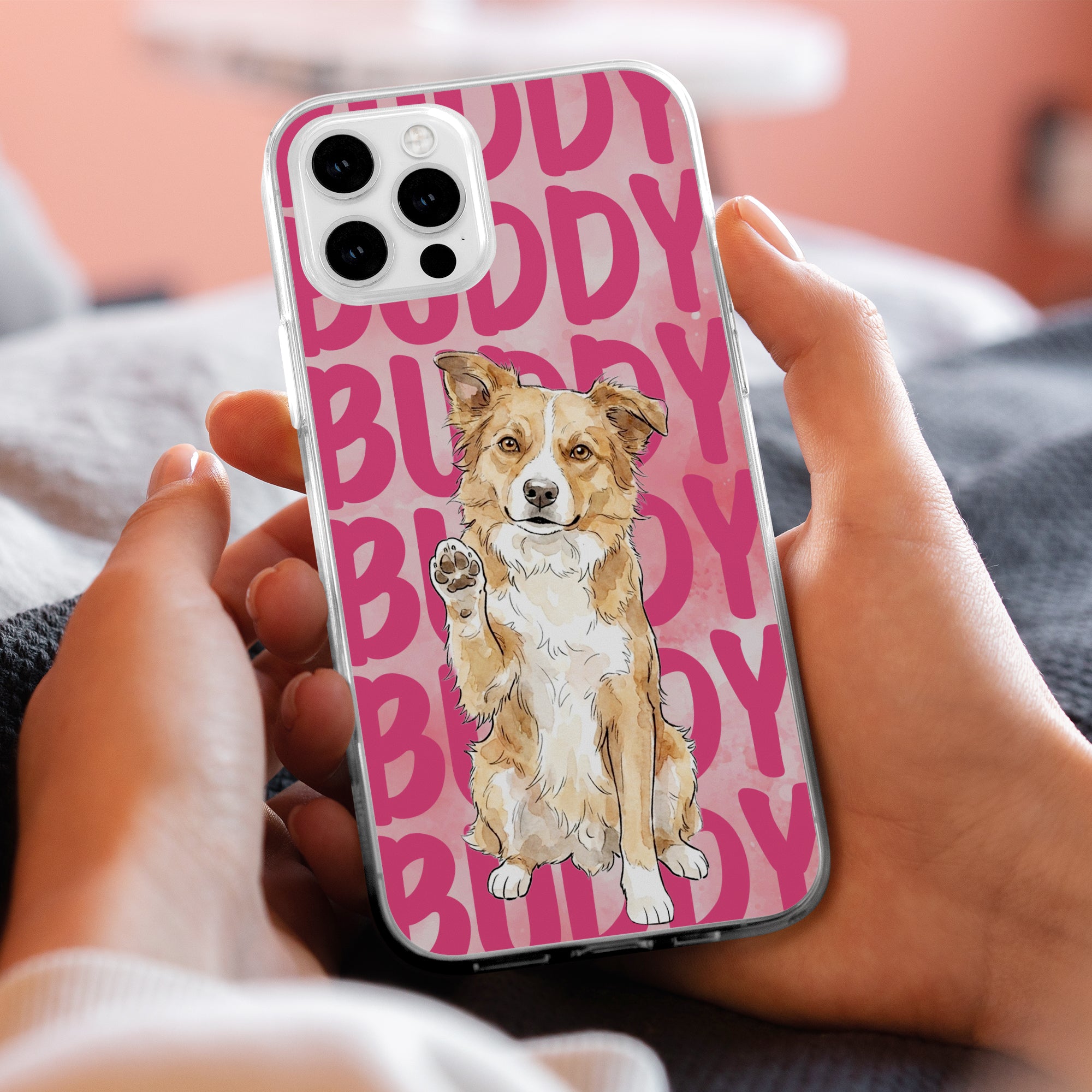 Custom-Pet-Portrait-&-Name-Watercolor-Style-Personalized-Phone-Case-3