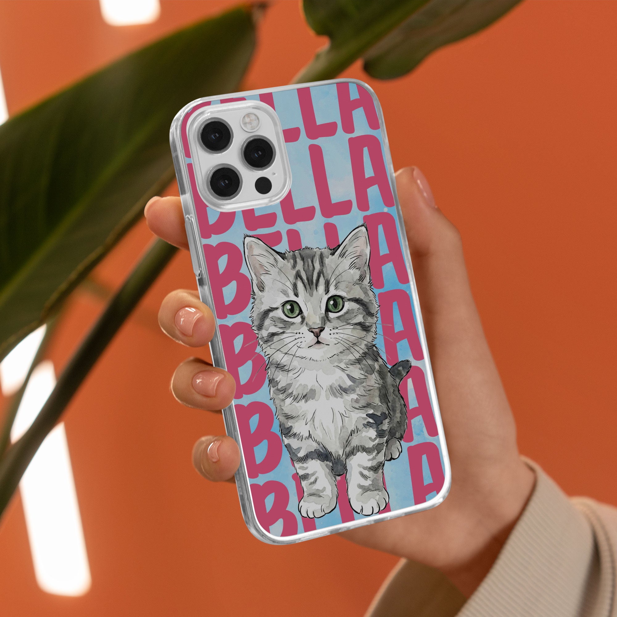 Custom-Pet-Portrait-&-Name-Watercolor-Style-Personalized-Phone-Case-4