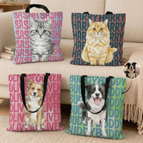 Custom-Pet-Portrait-&-Name-Watercolor-Style-Personalized-Tote-Bag-1