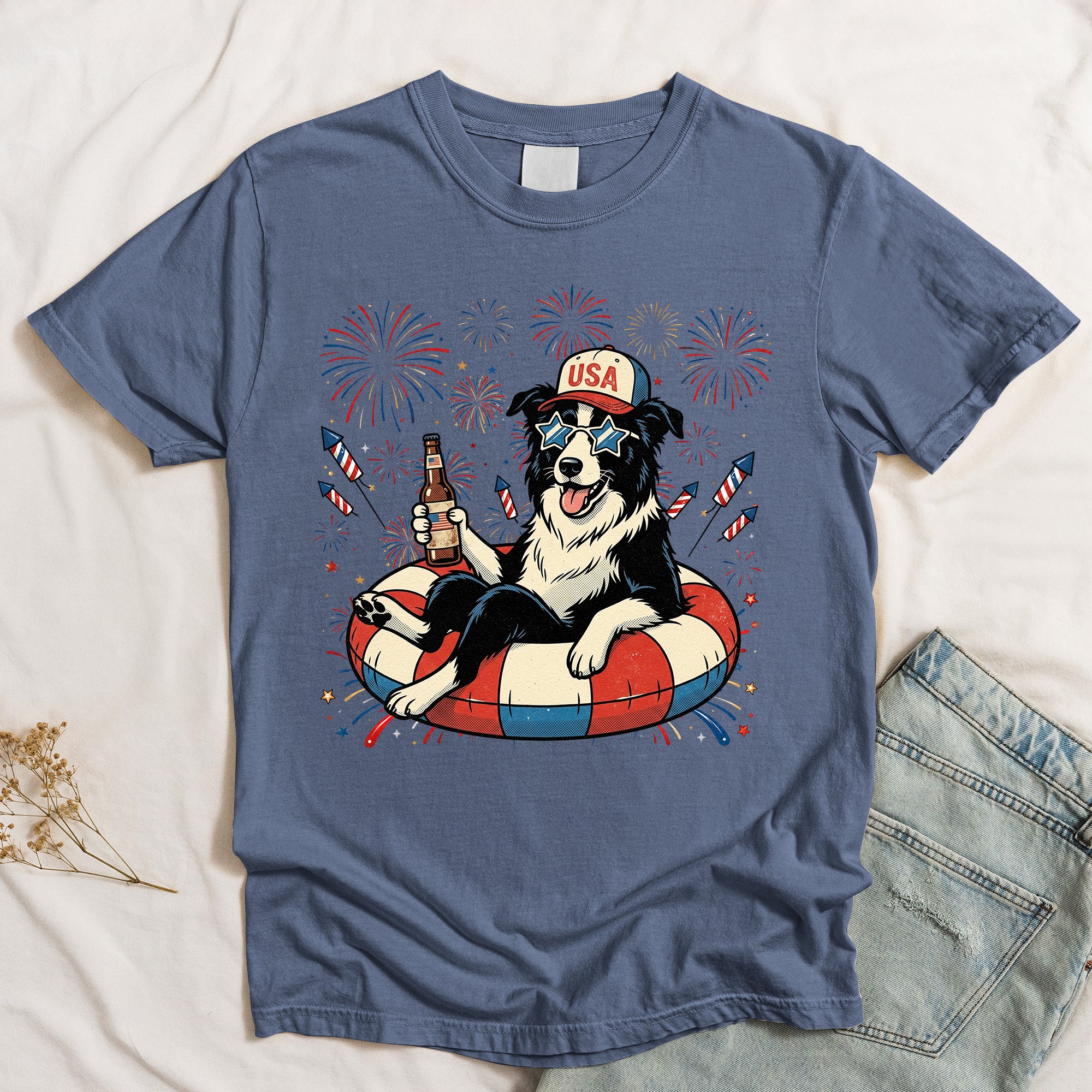 Custom-Pet-Portrait-Patriotic-Comic-Art-4th-Of-July-Personalized-Shirt-3