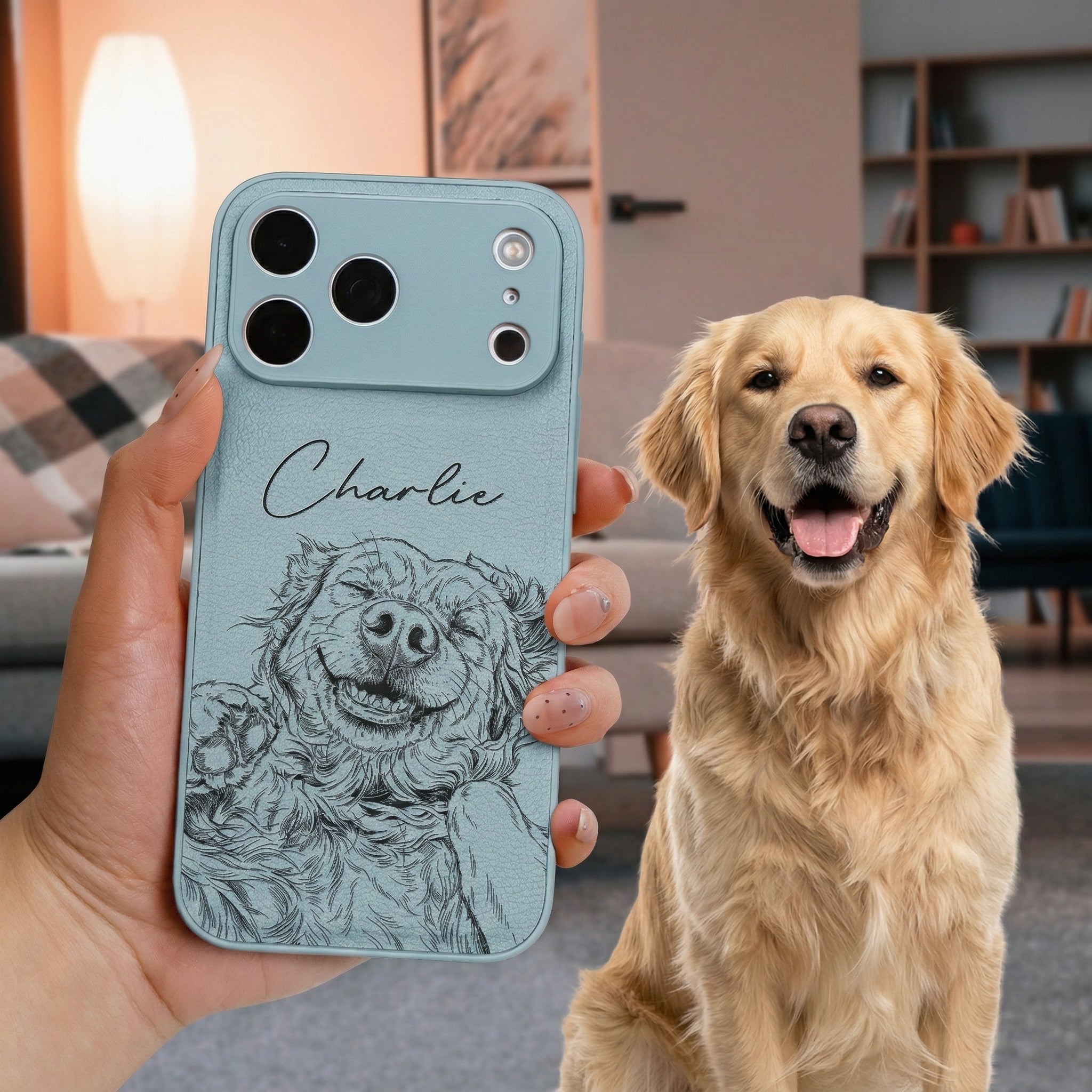 Custom-Pet-Portrait-Personalized-Leather-Phone-Case-2